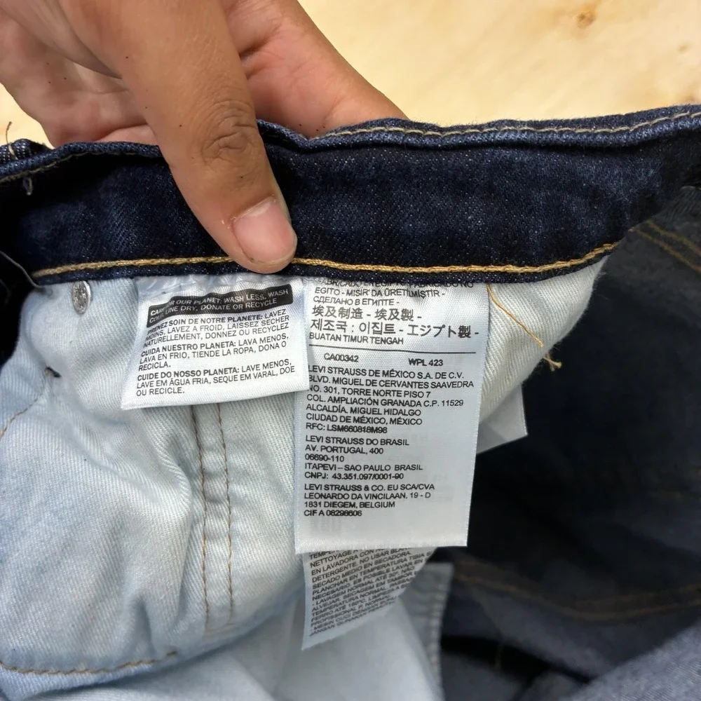 Levis 514 Jeans Mens 35x29 Dark Wash Blue Denim Regular Straight Casual Pants